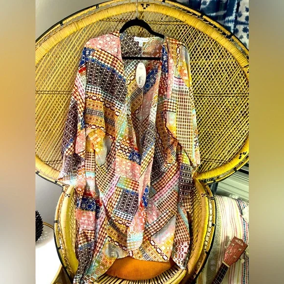 🆕✨NWT Plus Colorful Printed Kimono Boho Style Size 2x-3x Flowy 🦋 - Picture 2 of 10